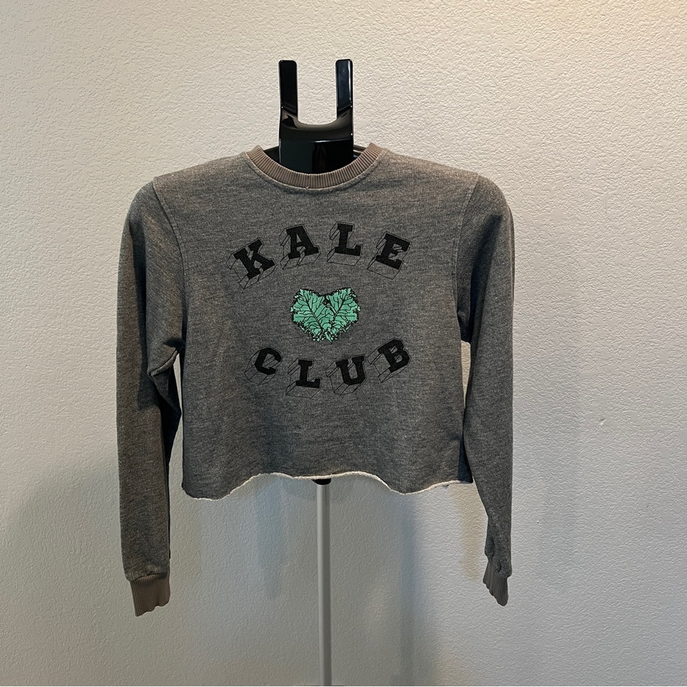 Topshop Gray Kale Club Sweater